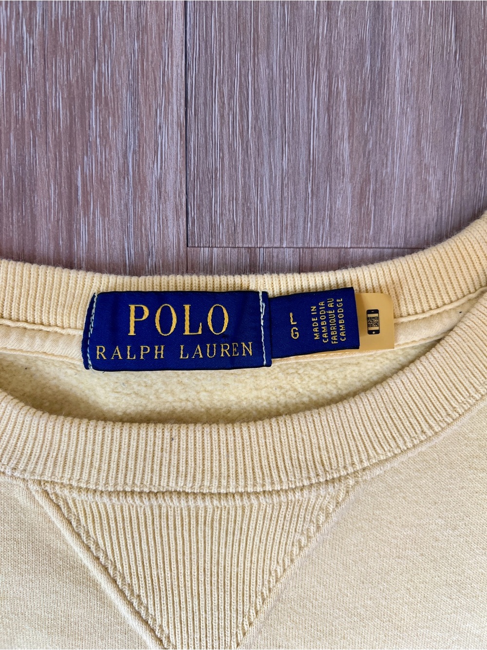 Polo Ralph Lauren Polo Bear Sweatshirt Yellow Fleece Crewneck Men’s Large - Picture 3 of 8
